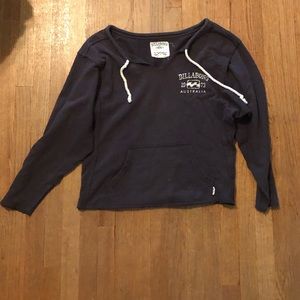 Billabong cropped grey sweatshirt size M